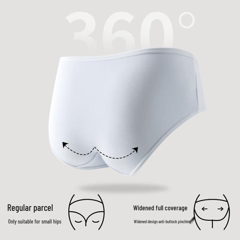 LangSha Women's Cotton Mid-Rise Briefs 4-Pack