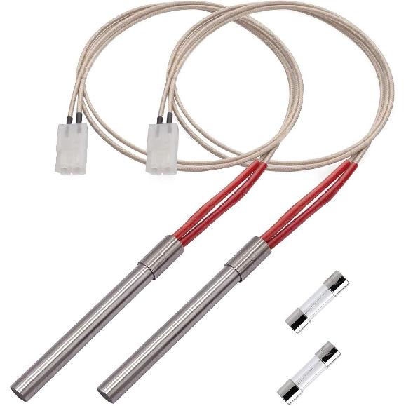 Sunkistcook Traeger Hot Rod Ignitor Kit Replacement, Pellet Grills and Smokers BBQ Pro Parts, Compatible with All Traeger Grills, Works with Pit Boss