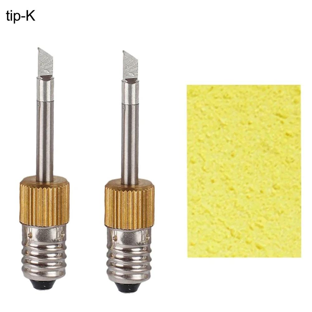 With Sponge Soldering Iron Tip Nozzle Wire Steel Welding Head 50 Mm Accessories B C K Type E10 Interface Power Tools