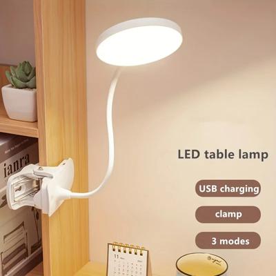 New Table Lamp USB Rechargeable Desk Lamp With Clip Bed Reading Book Night Light LED Touch Dimming Light