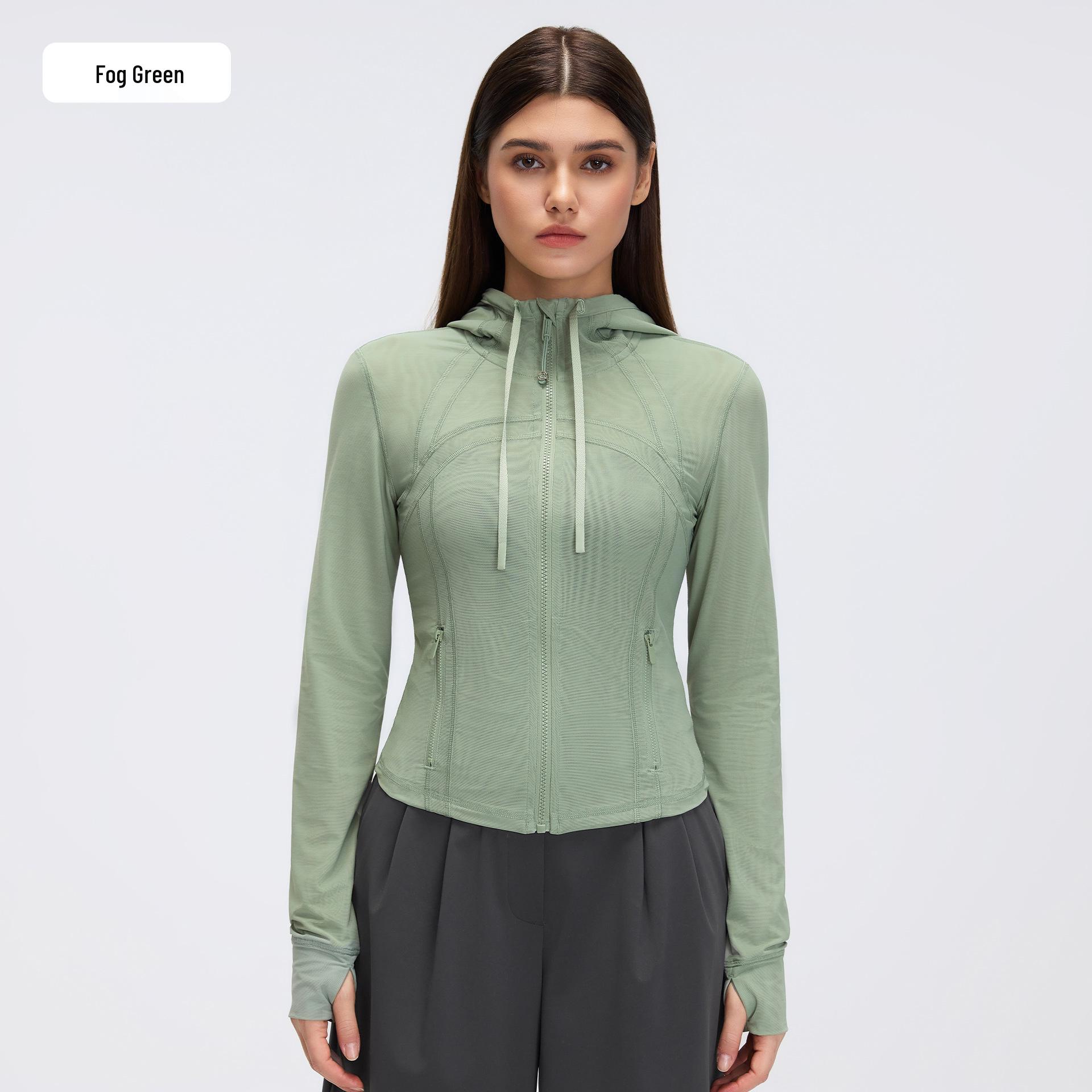 

Breathable Mesh Hooded Yoga Jacket - Slim Fit Running & Training Sportswear 10