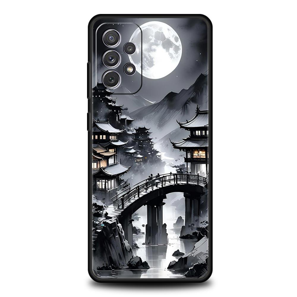 Japanese Anime Landscape Art Case for Samsung A51 A71 A21S A12 A11 A15 A25 A31 A41 A23 A33 A53 A73 A05S A13 5G A35 A55 Cover