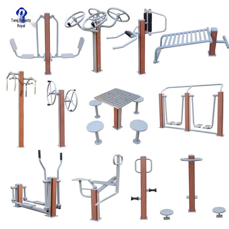 Outdoor Plastic Wood Fitness Equipment Set