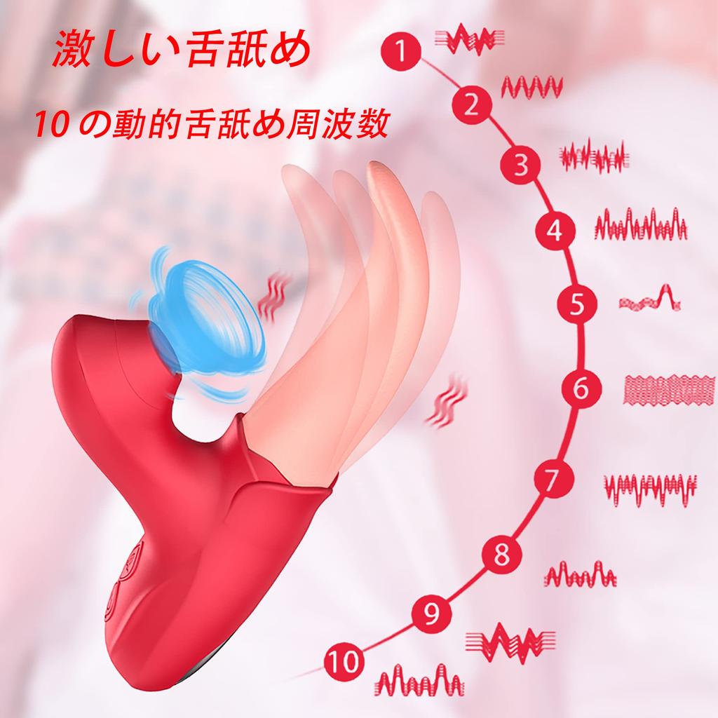 Vibrador 10 Frecuencia Dinámica de Lamedura de Lengua para Mujeres Juguete para Adultos 10 Frecuencia Dinámica de Succión Rotor de Pezón Juego Innovador Vibrador para Mujeres Medio