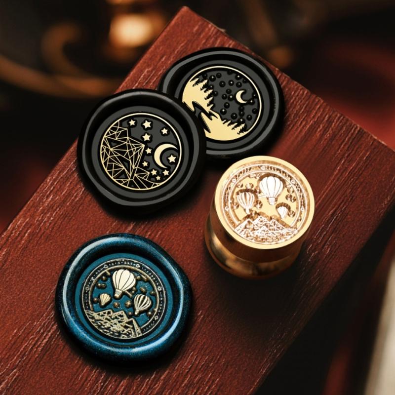 6Pcs Christmas Themed Stamp Head for Wedding Invitations Christmas Card Envelope Decoration Embossed Sealing Stamp