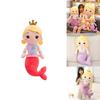 Cute Mermaid Plush Pillow Toy For Girls, Princess Bed Decor, Soft Velvet Stuffed Doll