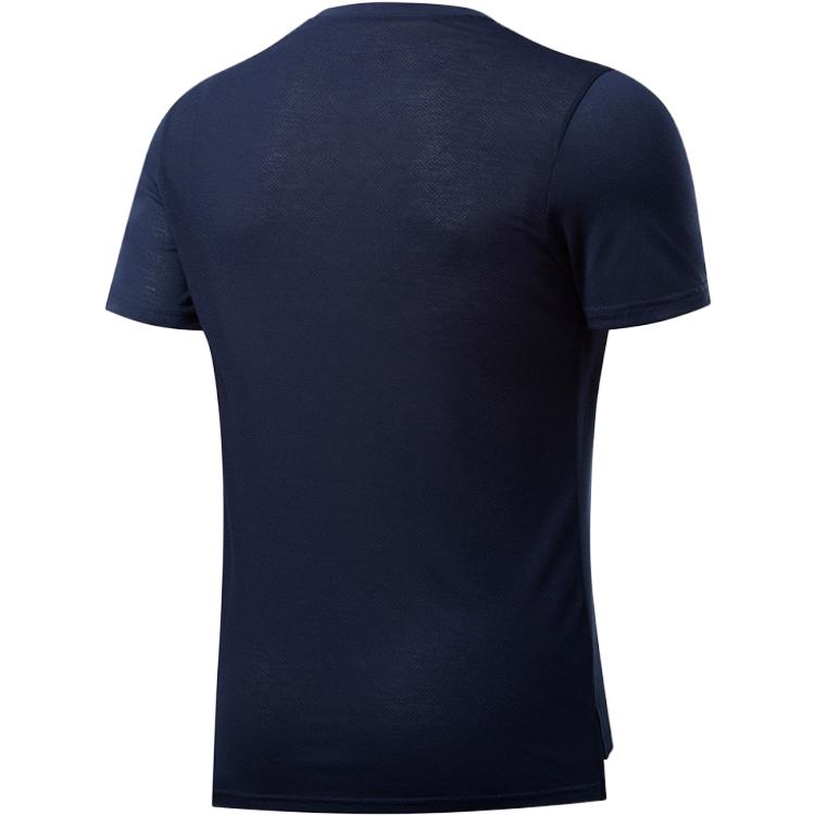 Reebok Wor Sup Ss Graphic Tee American Vintage Brand Logo Letter Print Crew Neck Short Sleeve T-Shirt Men Tops Navy FU3256