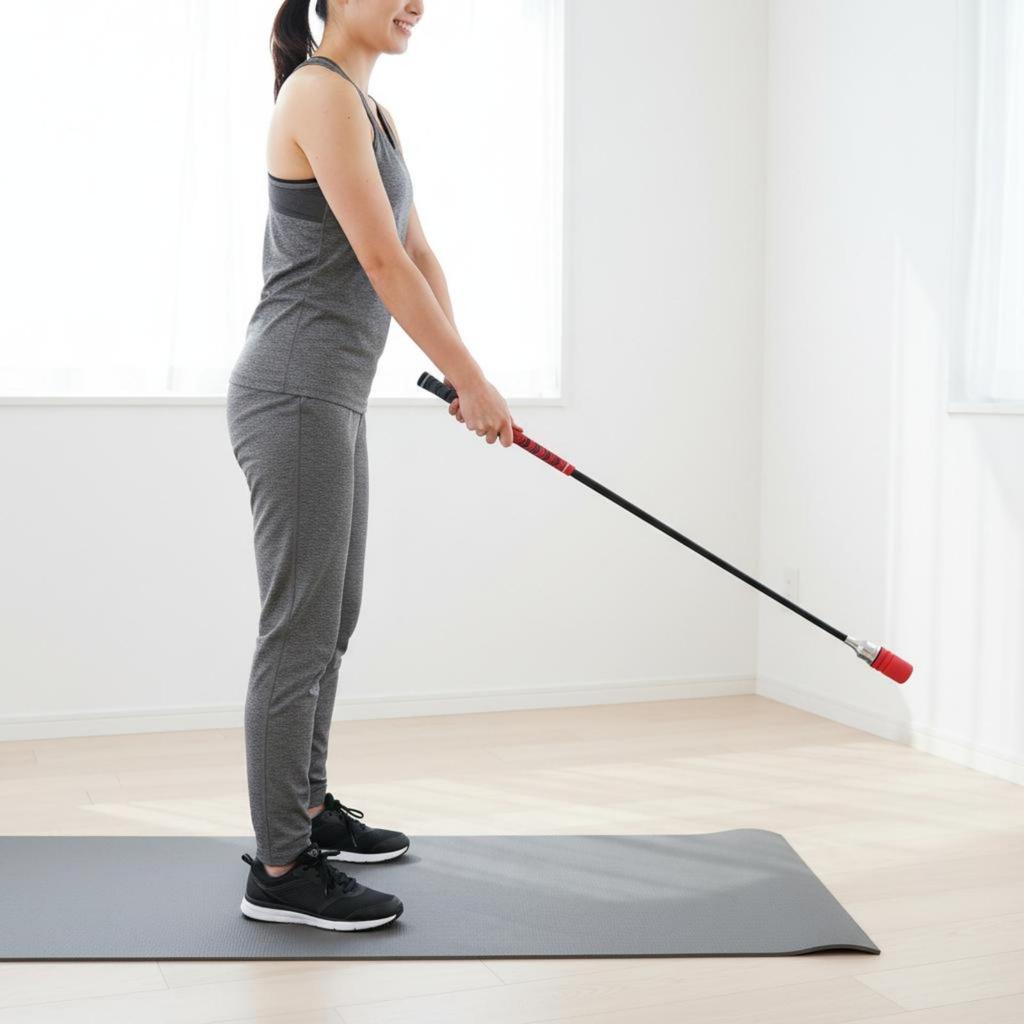 Durable Golf Swing Training Stick Ergonomic Handle Sports Trainer Tool for