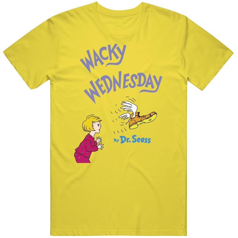 Wacky Wednesday Dr Seuss Pig In Vintage Retro Daisy Yellow T Shirt
