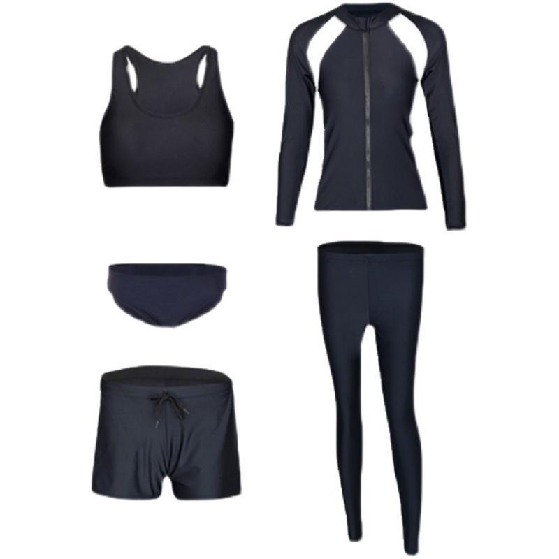 Women Men UV Protection Rash Guard Set Long Sleeve Swimwear Snorkeling Surfing Beach Water Sports