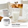 800ML Übernacht-Haferflockenbecher Glas mit Deckel und Löffel Dichtung Lebensmittel Frühstücksbecher Tragbarer Müsli Milch Salat Joghurtbecher Küchenbedarf