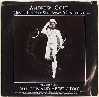 

7inch Record ANDREW GOLD Never Let Her Slip Away K13111 Asylum Records 1978 US Rock Used