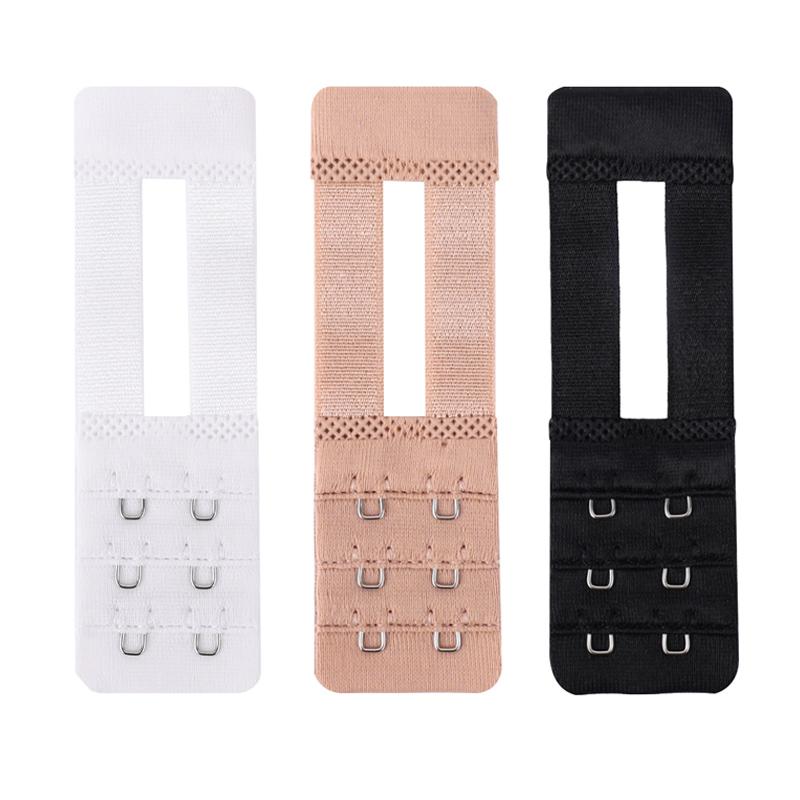 3Pcs Nylon Extenders Buckle Extension for Women Girl 3 Row 3 Hooks Bra Strap Extender Lengthen Tool Hook Intimates Accessoies