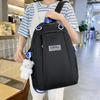 Schoolbag Canvas Student Backpack Fashion College Style Junior High School Campus School Bag Large Capacity Set Backpack Air Cushion Strap