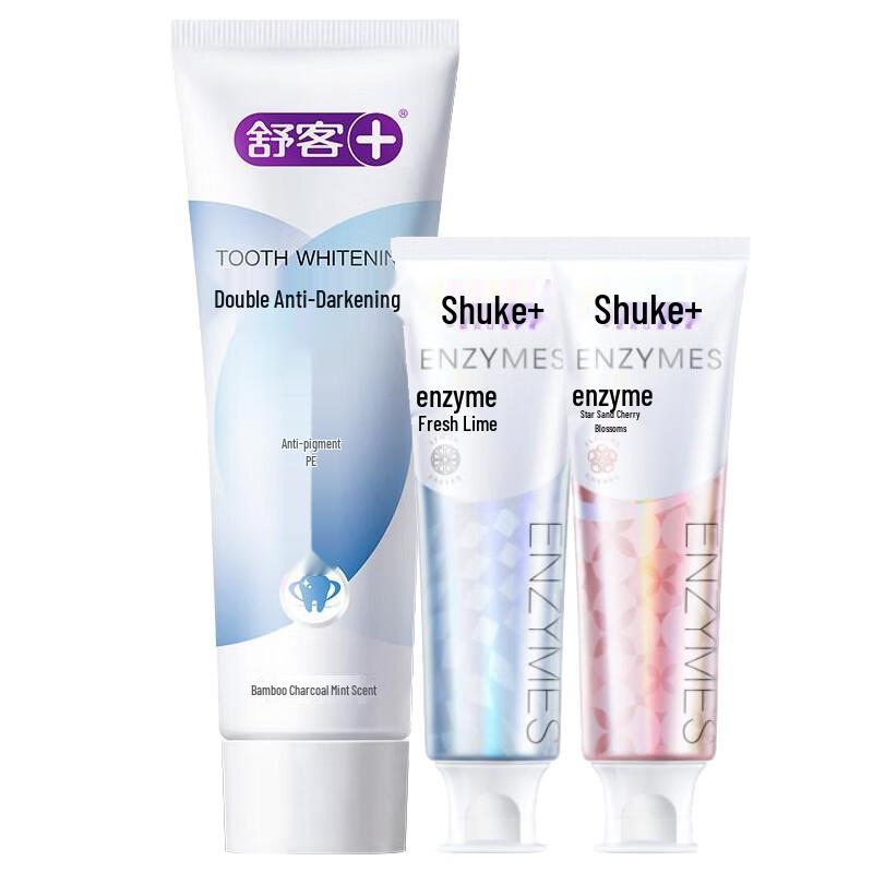 Shuke Dual-Action Whitening & Enzyme Toothpaste Set