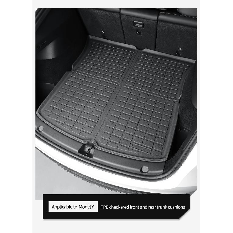For Tesla Model Y Trunk Mat TPE Front And Rear Trunk Mats Car Interior Accessories Protective Pad ModelY 2024