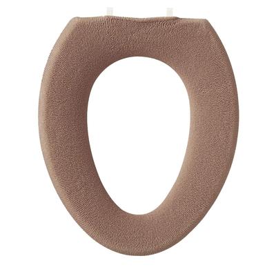 OKA Fräs-Toilettensitzbezug Typ O, braun, waschbar (Skandinavisch stricken)