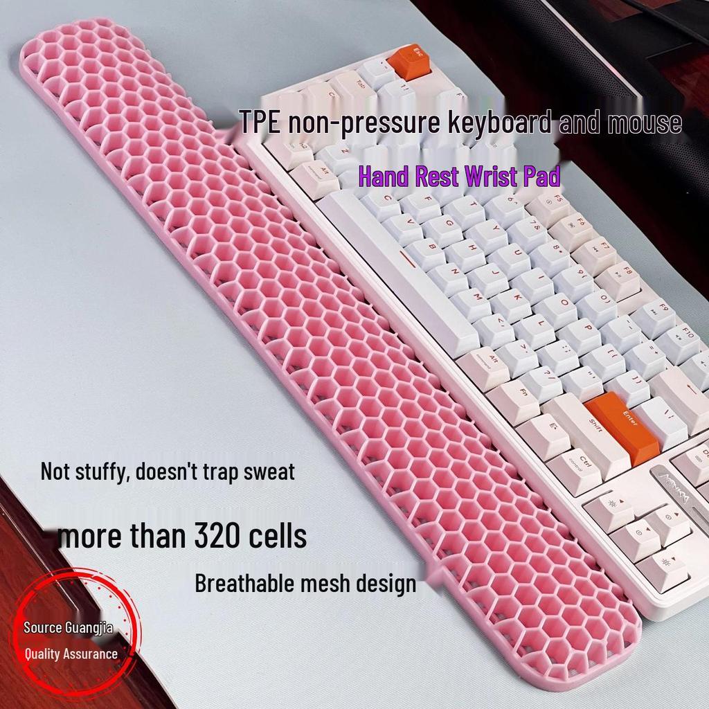 New Type Computer Keyboard & Mouse Pad with Soft, Non-Slip, Breathable Wrist Support