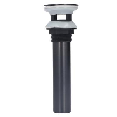 Waste Stopper Press Bounce Drain Assembly Non Overflow Stainless Steel Black for Basin Sink