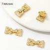 18K Gold Plated Brass Fasteners Closure Lock Clasps For DIY Handmade Needlework Beads Pearls Jewelry Making Findings