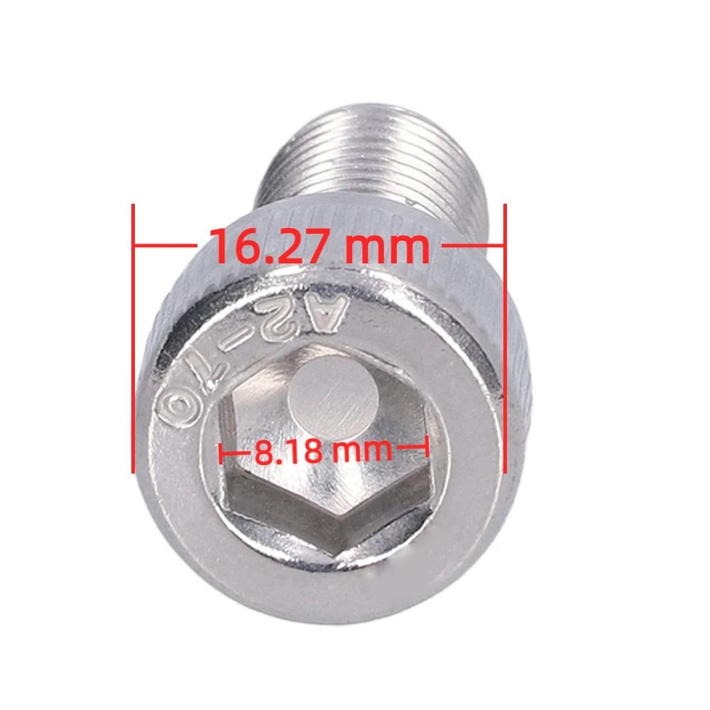 4PCS Stainless Steel Hex Socket Bolt Fastener Hardware  for Engineering, Construction and DIY