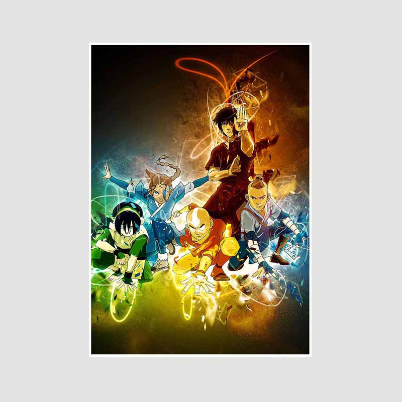 

Класичне аніме Аватар Останній маг повітря Плакат Ретро Білий паперовий плакат Настінне мистецтво Розпис Домашній декор Фреска Прикраса вітальні Естетика 42x30cm