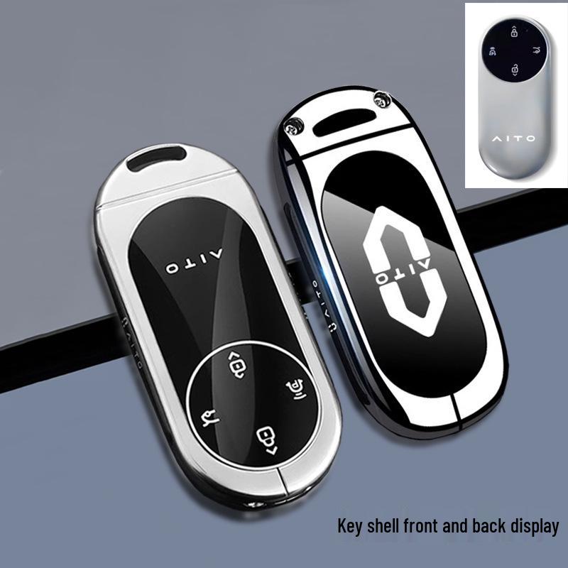 AITO M9/M8 Key Case: Compatible with New Huawei AITO M8 Extended-Range Electric Ultra, Special Metal Shell.