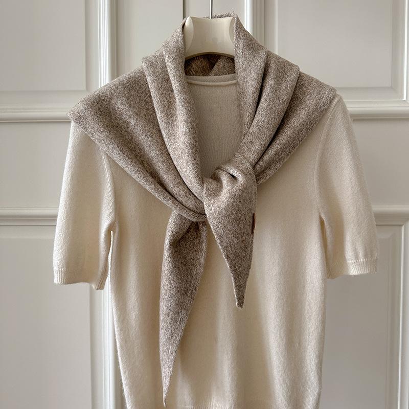  Korea Styles Wool Scarf Triangular Women Winter Warm Collar Headscarf Shawls Neckerchief Hijab Wraps