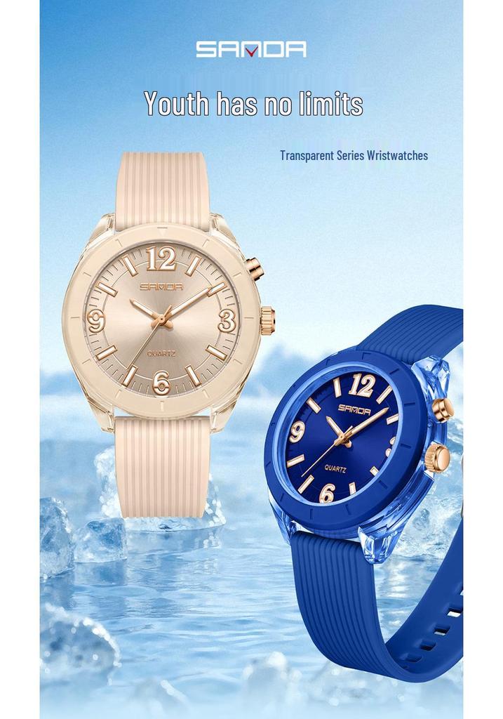Sanda Silent Quartz Waterproof Luminous Watch for Middle School Students