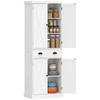 High Kitchen Buffet, 4 Doors, Drawer, 62 x 38 x 173 cm, White
