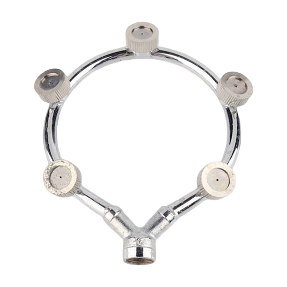 New Type Garden Water Mist Mobile Spray Stainless Steel Multi Head Round Atomizing Nozzle Annular Sprayer Garden Spray