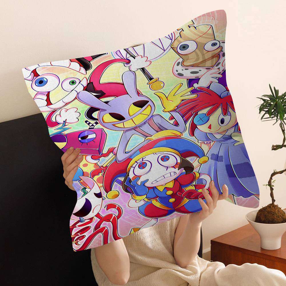 Cartoon The AAmazing DDigital CCircus Pillow Anime Pillow Sofa Bed Head Pillow Cover Cushion Cover 45x45 Cm Fashion