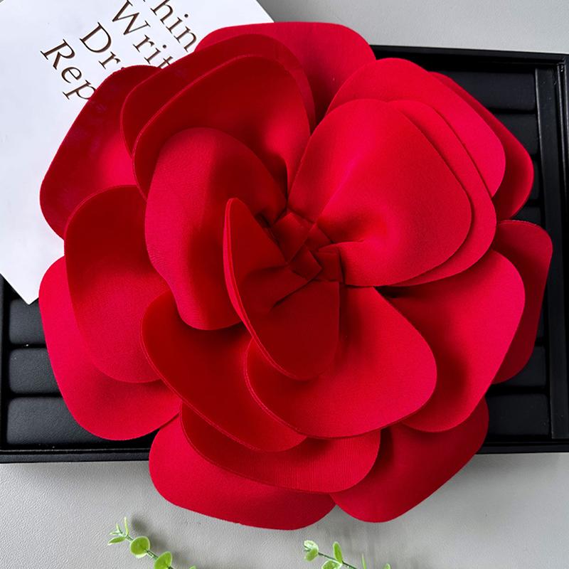 Große Blumenbroschen für Damen Hochzeitskleid Elegante Korsage Reversnadeln Koreanischer Stoff Mode Abzeichen Schmuck Accessoires Geschenke