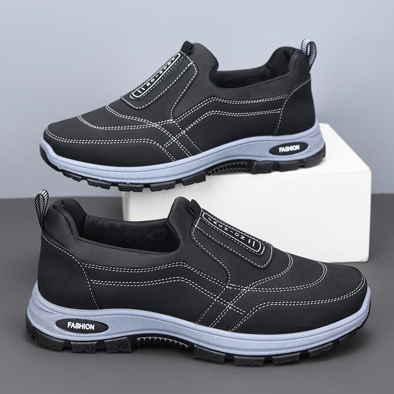 Мужская обувь однотонные универсальные туфли походная обувь повседневная обувь с мягкой подошвой походная обувь 39 чёрный 1798₽