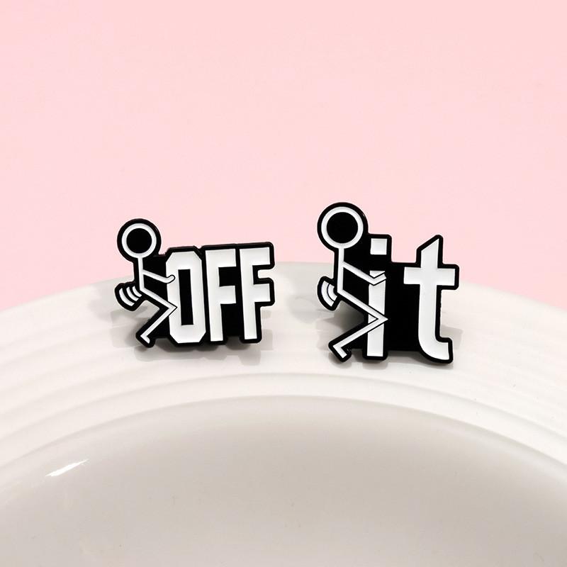 Character Cartoon Adorable Brooches In Alloy Material For Fashionable Decorations Unisex