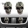 Skull Car Accessories for Halloween Air Vent Clip, Retro Alloy Dashboard Unique Gift Enthusiasts Trim Funny Head Auto Interior Styling Ornament