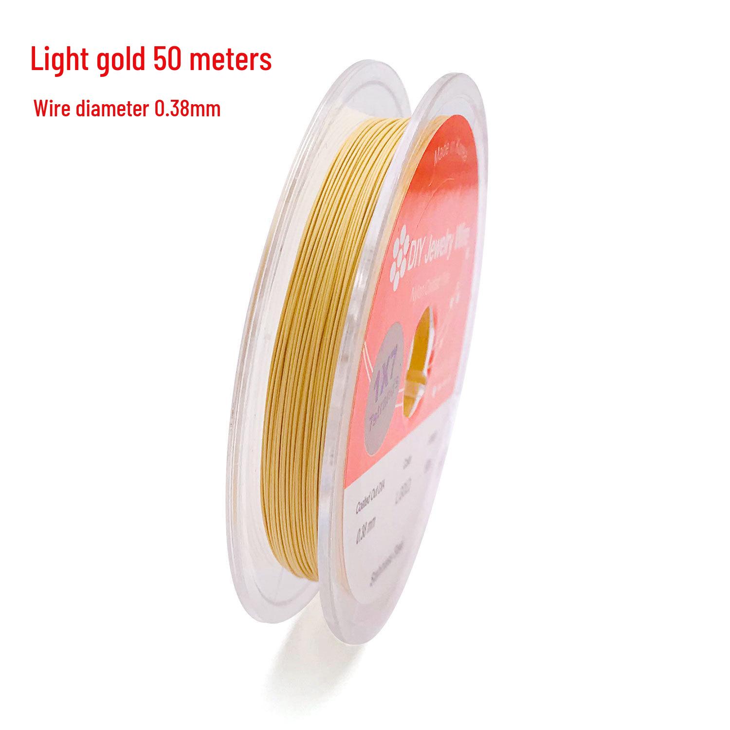 

Корейський дріт для бісероплетіння з нержавіючої сталі 304 золотого шовку для ювелірних виробів, DIY ремесел