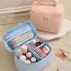 Makeup Bag Large Capacity Handheld Cosmetics Storage Bag Portable Travel Toiletry Bag Multifunctional Women Skincare Product Storage Bag Handbag