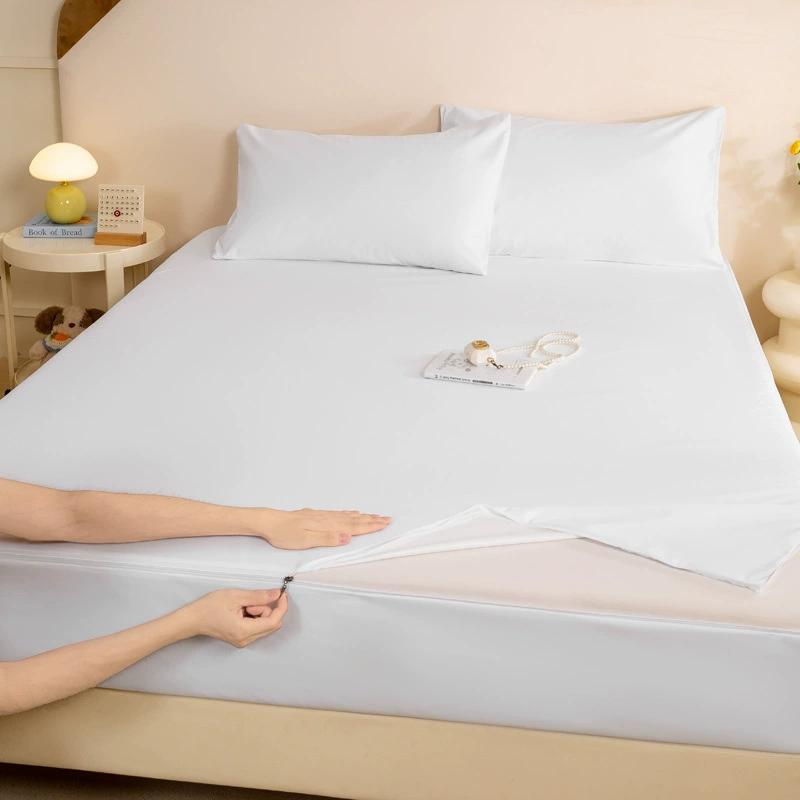 Waterproof Mattress Cover with Zipper 6-Sides All Inclusive Mattress Protector Bed Cover Anti-slip Fitted Bed Sheet Customizable