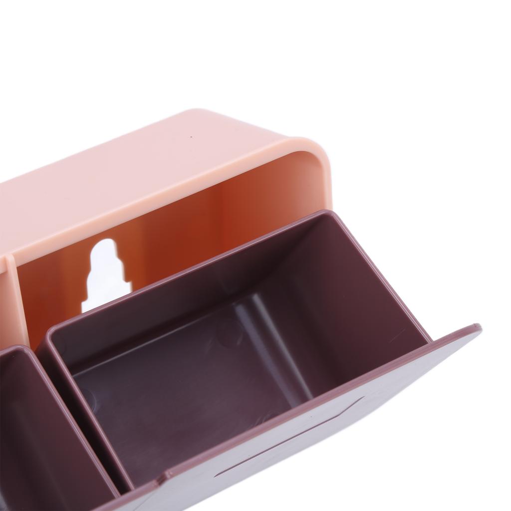 Makeup Box Wall Mounted Cover Removable Washable Cotton Pad for Bathroom
