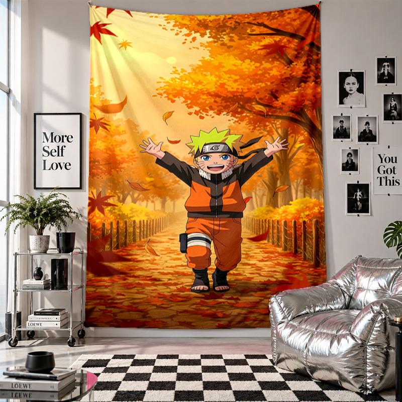 Wall TapestryNaruto Uzumaki Art Hanging Cloth Decorative Background Cover for Room Decoration