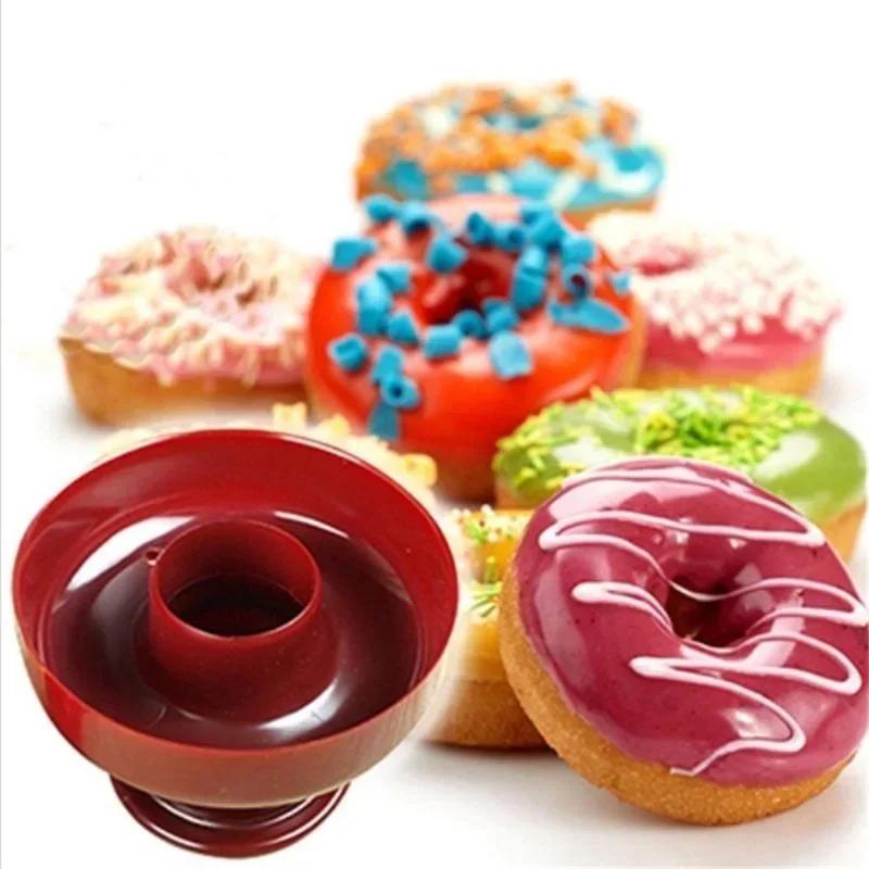 DIY Donut Mold Fondant Doughnut Cutter Bakery Decorating Cake Tool Home Food-Grade Plastic Cake Maker Mold Desserts Cutter