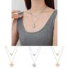 Modern Alloy Geometric Double Layer Necklace For Women Ideal For Everyday Wear