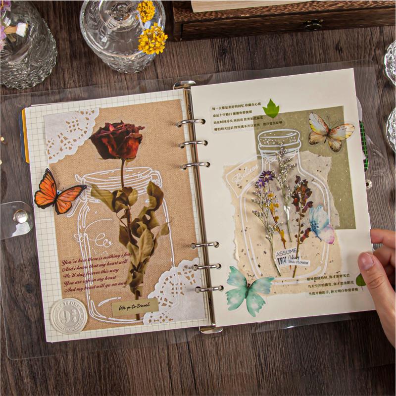 Decoration of Glassware, Hand-held Items, DIY Bottles, Stickers, Transparent Bookmarks, PET Glass Bottles, Stickers, Decoration