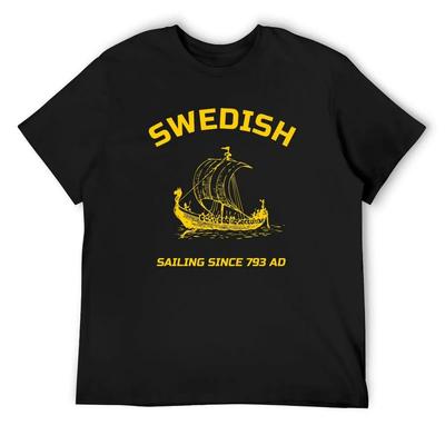 Swedish Sailing In Sweden T-Shirt Clothes Plain Hippie Clothes Designer T Shirt Men