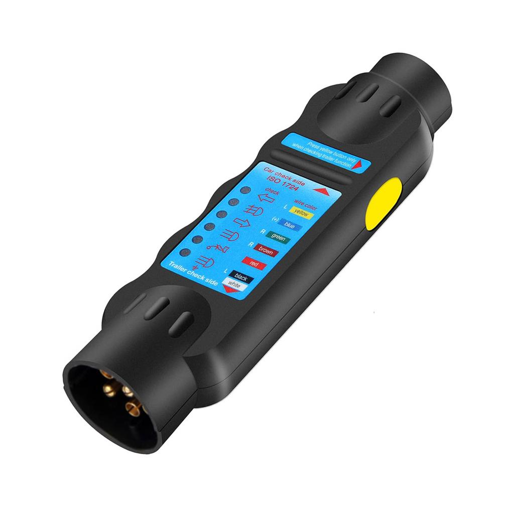 12V Trailer Tester 7 Pin Adapter Diagnostic Tools Wiring Check Light Test Plug Socket Car Truck Caravan Accessories Universal