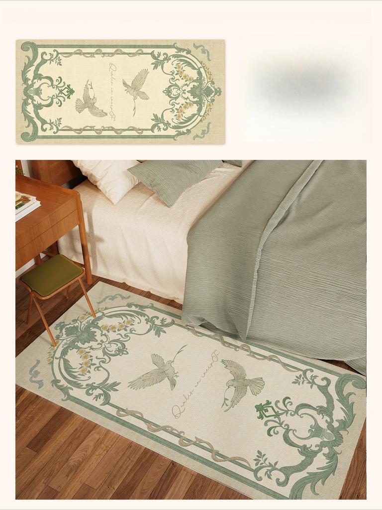 French Style Carpets for Living Room Fluffy Soft Bedroom Decor Carpet Thick Plush Bedside Floor Mat Washable Study Anti-slip Rug