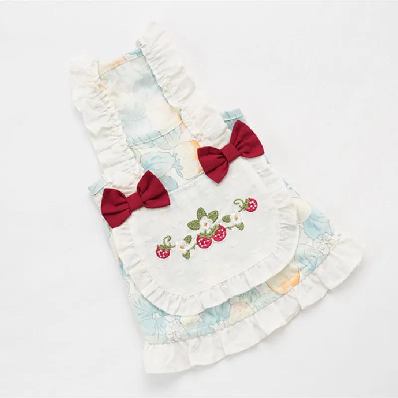 

2025 New Dog Clothes Dresses Cat Yorkie Pomeranian Shih Tzu Maltese Bichon Poodle Schnauzer Puppy Small Dog Clothing Dress Skirt S синий