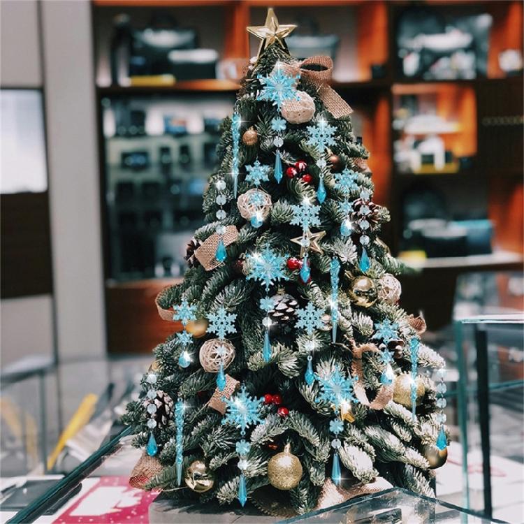 18Pieces Premium Acrylic Ice Christmas Ornamentation Crystal Snowflake Transparent Decors For Indoor Festival Display