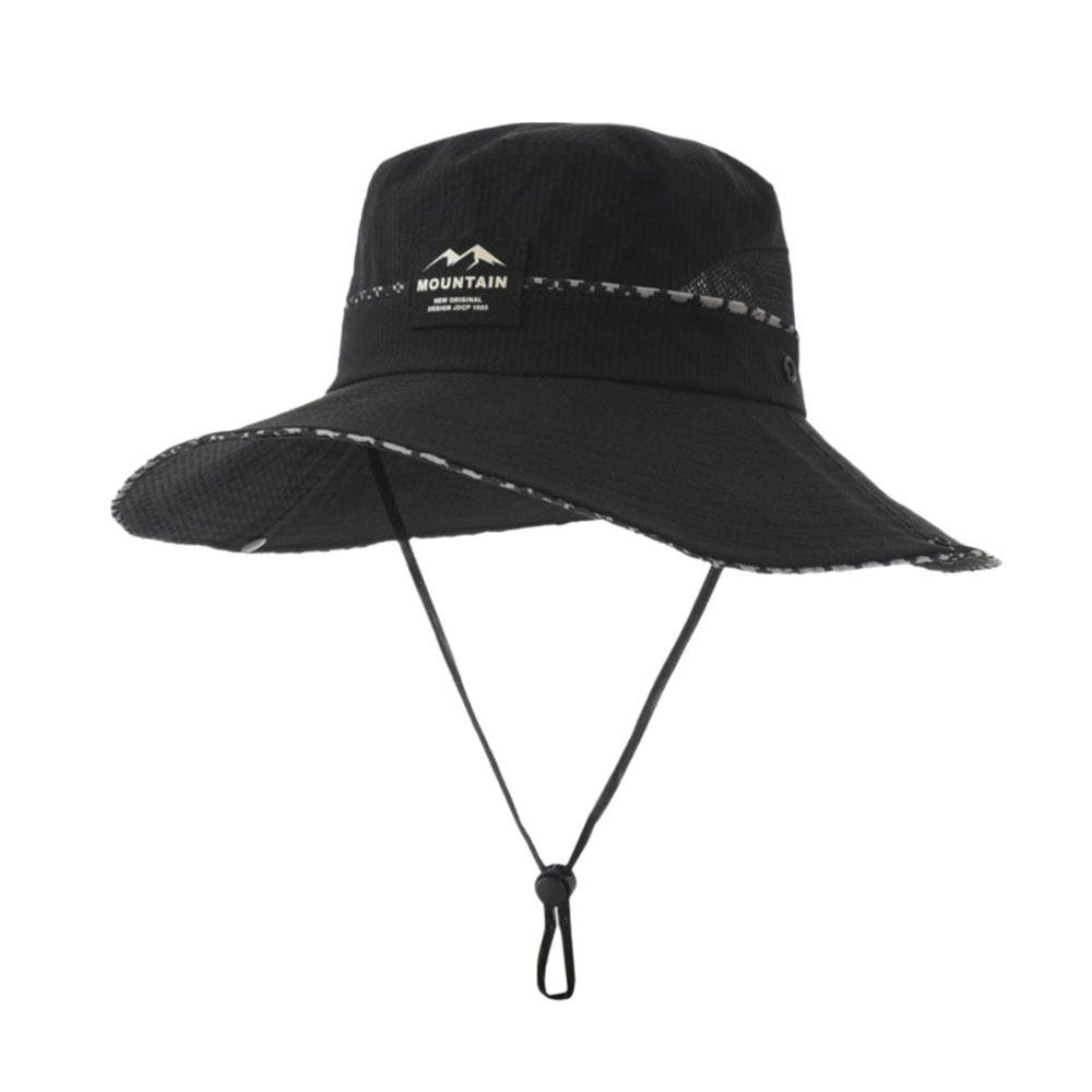 New Wide Brim Sun Hat Sun Protection Waterproof Fishing Hats Breathable Quick-drying Panama Hats Unisex чёрный